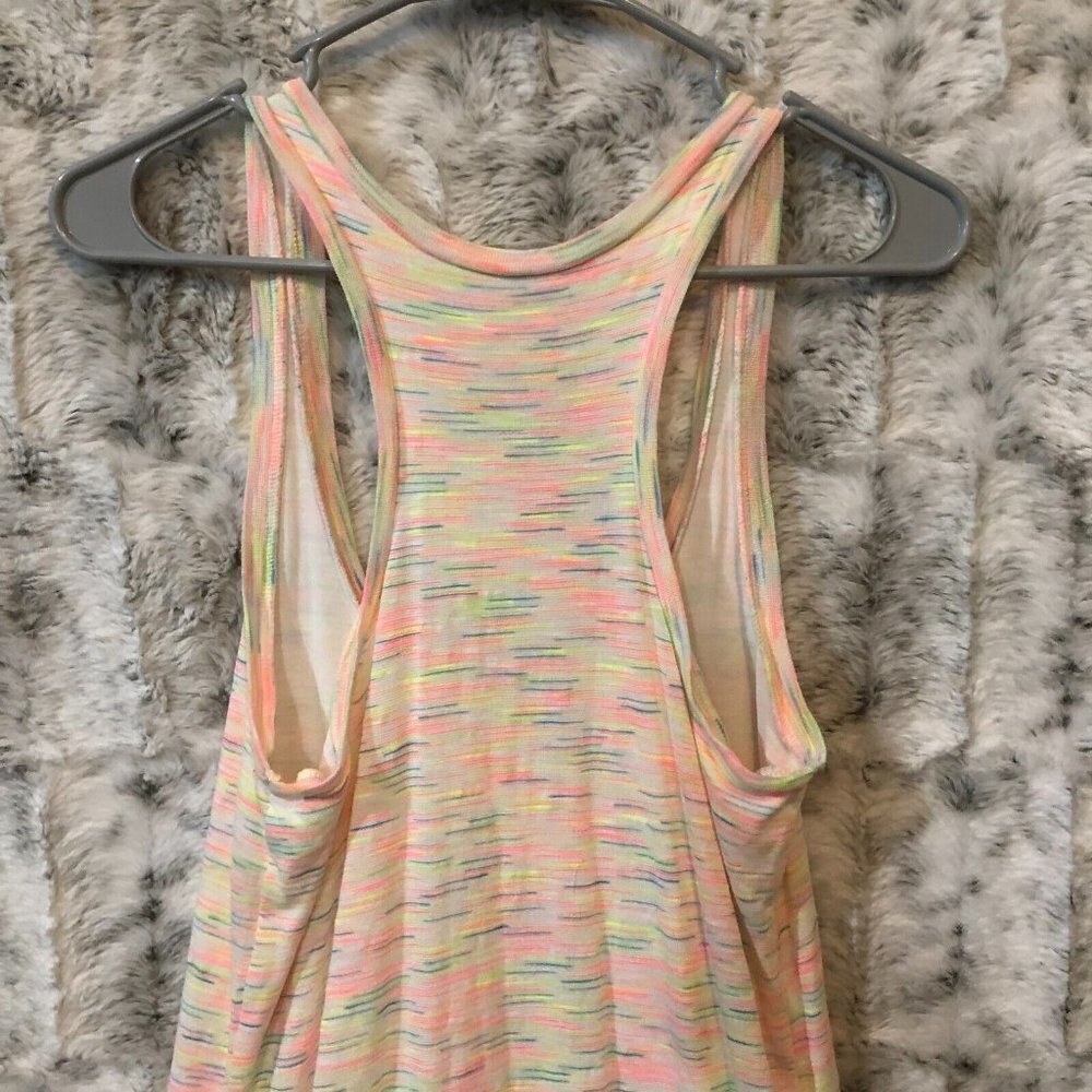 Victoria’s Secret Neon Rainbow Racerback Tank Dress Ruffles Coverup Women XS - Picture 7 of 9